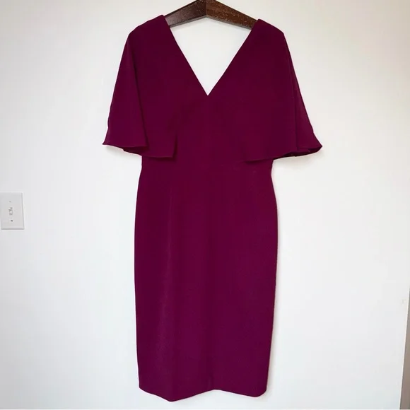 Dress the Population Louisa Midi Plunging Cocktail Dress - Picture 5 of 11